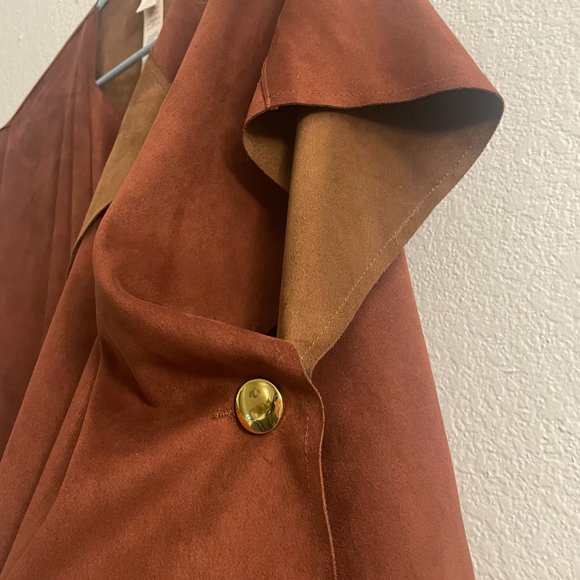 Chicos Faux Seude Cardigan OS - Picture 8 of 12